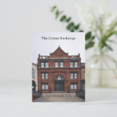 Savannah GA Cotton Exchange Fotografisch Briefkaart (Staand voorkant)