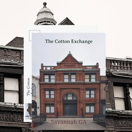 Savannah GA Cotton Exchange Fotografisch Briefkaart