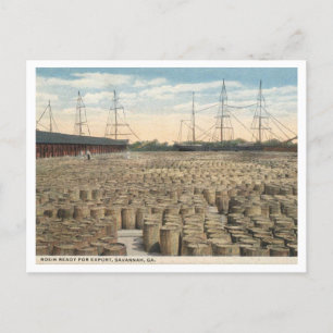 Savannah GA, Docks, 1917  geïnspireerd Briefkaart
