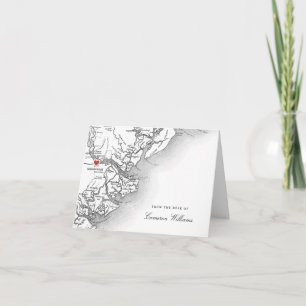 Savannah GA Elegant Zwart-wit bureau van Notitiekaartje