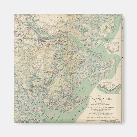 Savannah, Ga en omgeving Magneet (Voorkant)