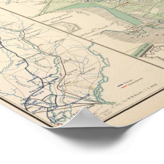 Savannah, Ga en omgeving Poster (Hoek)