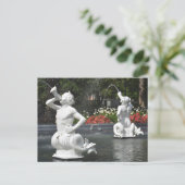 Savannah GA Forsyth Park Fountain Photographic Briefkaart (Staand voorkant)