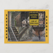 Savannah GA Historische stappen Briefkaart (Voorkant)