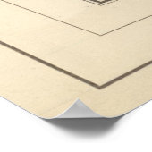  Savannah GA-kaart (1884) Poster (Hoek)