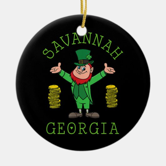 Savannah GA Keramisch Ornament (Voorkant)
