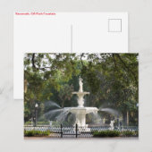 Savannah, GA Park Briefkaart (Voorkant / Achterkant)