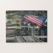 Savannah GA Patriotic Flags Jones St Photographic Legpuzzel (Horizontaal)