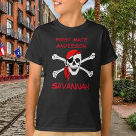 Savannah GA Pirate First Mate Name T-shirt