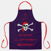 Savannah GA Pirate Skull Crossbones schip Anchor Schort (Voorkant)