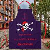 Savannah GA Pirate Skull Crossbones schip Anchor Schort