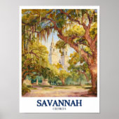 Savannah GA Prints - Forsyth Park - Kathedraal van (Voorkant)
