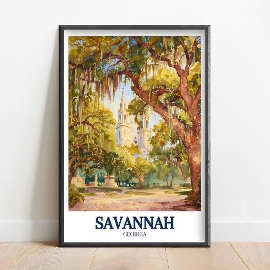 Savannah GA Prints - Forsyth Park - Kathedraal van