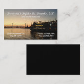 Savannah GA River Nachtscène Visitekaartje (Voorkant / Achterkant)