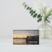 Savannah GA River Nachtscène Visitekaartje (Staand voorkant)