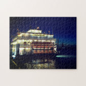 Savannah GA Riverboat bij nacht fotografisch Legpuzzel (Horizontaal)