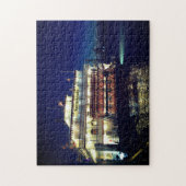 Savannah GA Riverboat bij nacht fotografisch Legpuzzel (Verticaal)