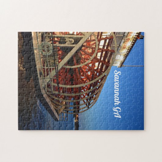 Savannah GA Riverbot in uitdagende fotografie Legpuzzel (Horizontaal)