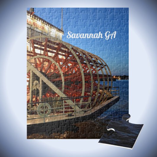 Savannah GA Riverbot in uitdagende fotografie Legpuzzel