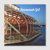 Savannah GA rivierboot magnetische ansichtkaart (Voorkant)