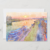 Savannah GA Street Sunset Engagement Party Kaart (Achterkant)