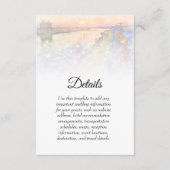 Savannah GA Street Sunset Wedding Details Informatiekaartje (Voorkant)