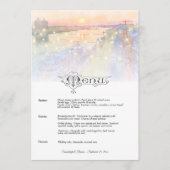 Savannah GA Street Sunset Wedding Menu (Voorkant)