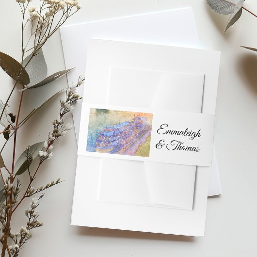 Savannah GA Street Sunset Wedding Uitnodigingen Wikkel