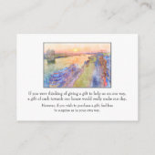 Savannah GA Street Wishing Well Wedding Informatiekaartje (Achterkant)