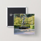 "SAVANNAH, GA" VIERKANTE BUTTON 5,1 CM (Voorkant /achterkant)