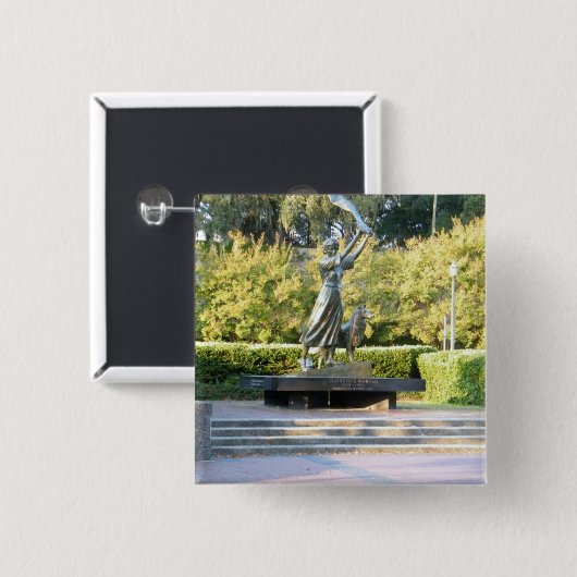 "SAVANNAH, GA" VIERKANTE BUTTON 5,1 CM (Voorkant /achterkant)