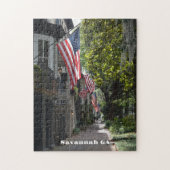 Savannah GA vlag gelinkt e Jones St Photographic Legpuzzel (Verticaal)