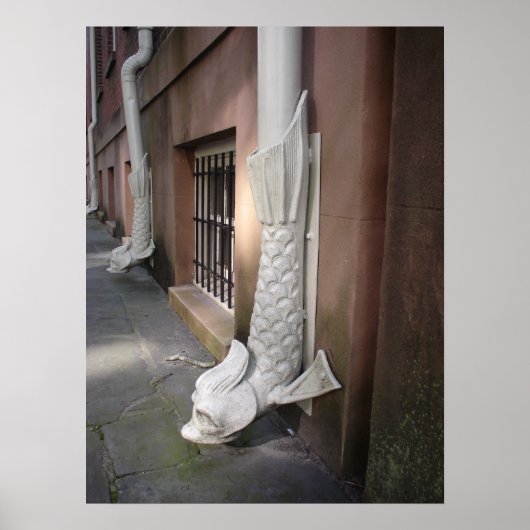 Savannah Gargoyle Framed Print (Voorkant)