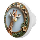 Savannah Gaze Giraffe Keramische Knop (Rechts)