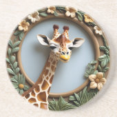 Savannah Gaze Round Sandstone Zandsteen Onderzetter (Voorkant)