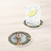 Savannah Gaze Round Sandstone Zandsteen Onderzetter (Zijkant)