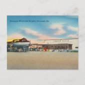 Savannah Gemeentelijke Luchthaven Travis Veld Hist Briefkaart (Voorkant)