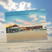 Savannah Gemeentelijke Luchthaven Travis Veld Hist Briefkaart