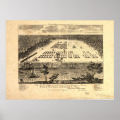 Savannah Georgia 1734 Panorama Map Poster (Voorkant)