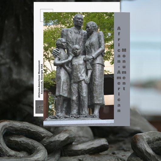 Savannah Georgia Afrikaans-Amerikaans monument Briefkaart