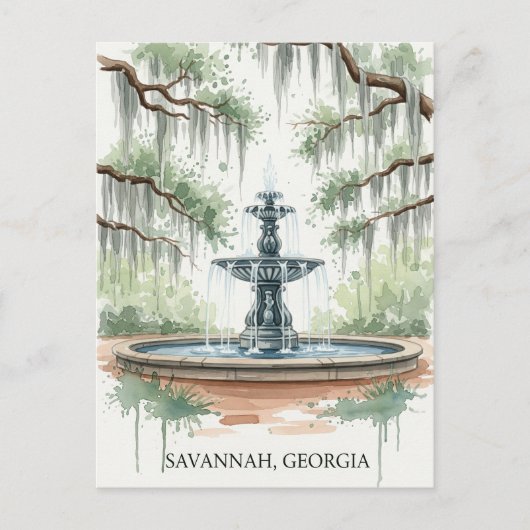 Savannah Georgia ansichtkaart Briefkaart (Voorkant)