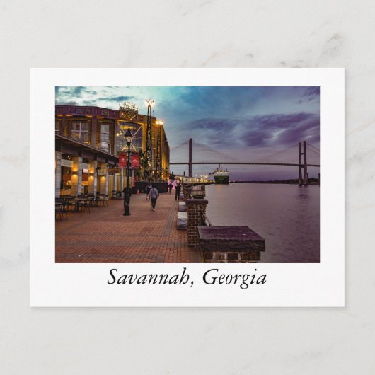 Savannah Georgia Briefkaart (Voorkant)