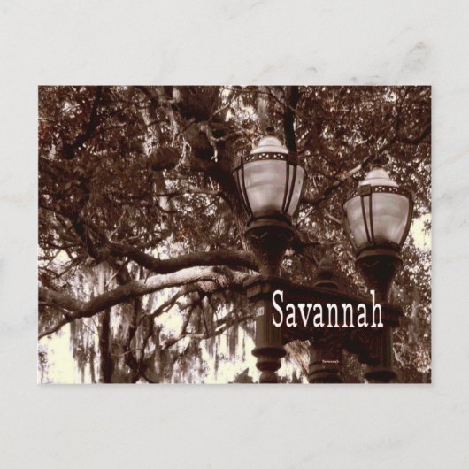 Savannah Georgia Briefkaart (Voorkant)