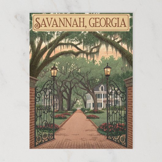 Savannah, Georgia Briefkaart