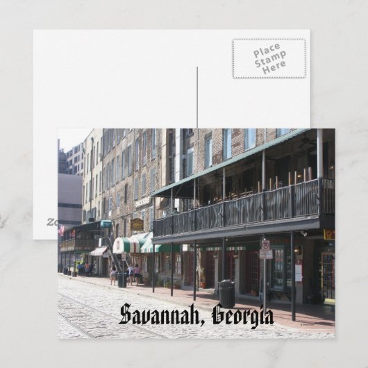 Savannah, Georgia Briefkaart (Voorkant / Achterkant)