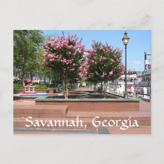 Savannah, Georgia Briefkaart (Voorkant)