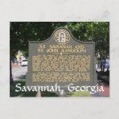 Savannah, Georgia Briefkaart (Voorkant)