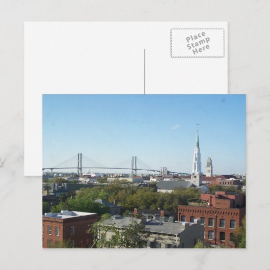 Savannah Georgia Briefkaart (Voorkant / Achterkant)