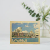Savannah Georgia Briefkaart Vintage Travel (Staand voorkant)