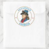Savannah Georgia Colonial Ronde Sticker (Tas)